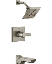 Pivotal® Tub and Shower Faucet Trim Kit with H2Okinetic® Technology in Lumicoat Stainless
