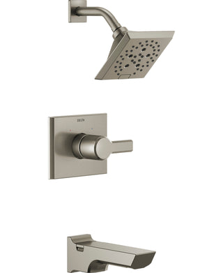 Pivotal® Tub and Shower Faucet Trim Kit with H2Okinetic® Technology in Lumicoat Stainless