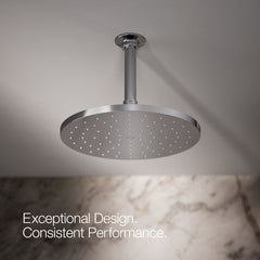 Contemporary Full Fixed Shower Head with Katalyst Air Induction Spray in Polished Chrome | product photo