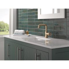 Single Handle Bathroom Faucet in Champagne Bronze | product photo
