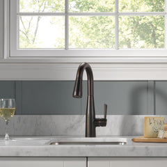 Essa Bar Sink Faucet with Pull Down Sprayer in Venetian Bronze | product photo