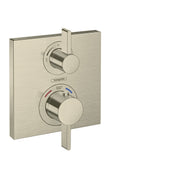 Ecostat Square Temperature Memory Thermostatic Valve Trim in Brushed Nickel