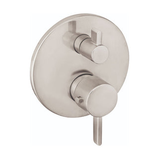Ecostat S Thermostatic Volume Control and Diverter Faucet Trim with Lever Handle in Brushed Nickel