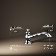 Kohler Artifacts Deck Mounted Roman Tub Faucet Spout with Flare Design in Polished Chrome | product photo