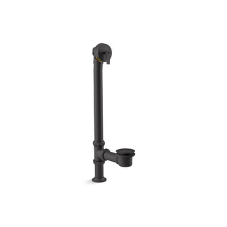 Artifacts Vintage 1.5" Leg Tub Drain with Overflow in Matte Black