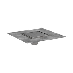 Rain Brilliance 6"x 6" Trim Tileable Rear Cover and Rough in Brushed Stainless Steel | product photo