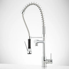 Levi Pull Down Single Handle Kitchen Faucet with Accessories in Chrome | product photo