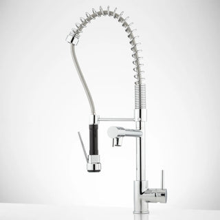 Levi Pull Down Single Handle Kitchen Faucet with Accessories in Chrome