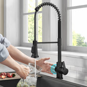 Britt Touchless Sensor Commercial Single Handle Pull Down Kitchen Faucet in Matte Black