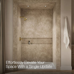 Purist Shower Trim in Vibrant Brushed Moderne Brass | product photo