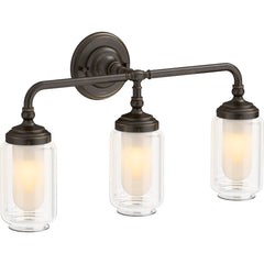 Kohler Artifacts 23 In. Three-Light Sconce in Oil Rubbed Bronze | product photo