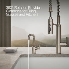Kohler Purist Beverage Faucet in Vibrant Stainless | product photo