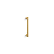 Purist 14 In. Pivot Shower Door Handle in Brushed Brass
