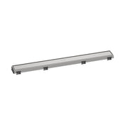RainDrain Match Drain Trim 27 5/8" with Height Adjustable Frame in Brushed Stainless Steel