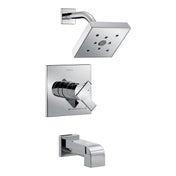 Ara Diverter Tub and Shower Faucet Trim Kit with H2Okinetic Technology in Chrome