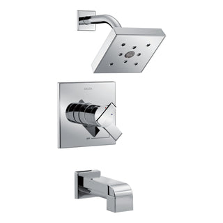 Ara Diverter Tub and Shower Faucet Trim Kit with H2Okinetic Technology in Chrome