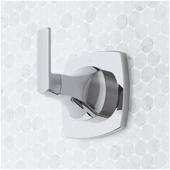 Sefina Thermostatic Shower System with Dual Showerheads, Slide Bar & Hand Shower, Chrome | product photo