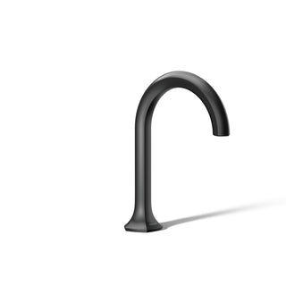 Occasion Bathroom Sink Spout with Cane Design with Drain Assembly in Matte Black