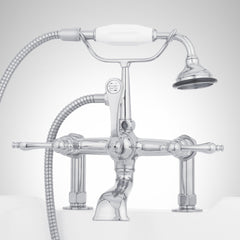 Telephone Style Deck Mounted Roman Tub Faucet with Lever Handles in Chrome | product photo