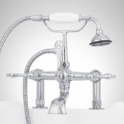 Telephone Style Deck Mounted Roman Tub Faucet with Lever Handles in Chrome