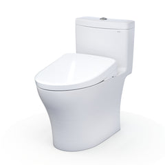 Aquia® IV 1.28 GPF Elongated Floor Mounted One-Piece Toilet (Seat Included) in Cotton | product photo