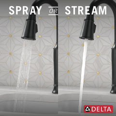 Renaldi Matte Black Bar Faucet with Pull Down Sprayer | product photo