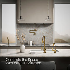 Kohler Artifacts Beverage Faucet in Vibrant Brushed Moderne Brass | product photo