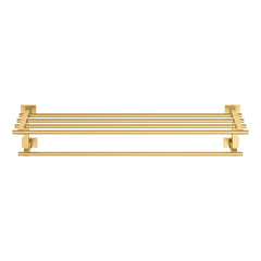Essentials Cube Wall Mounted Towel Rack in Brushed Cool Sunrise | product photo