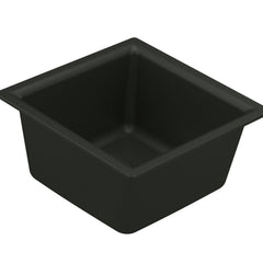 Host 15.75-Inch Wide x 7-Inch Deep Dual Mount Granite Single Bowl Kitchen or Bar Sink in Black | product photo