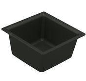 Host 22-Inch Wide x 7-Inch Deep Dual Mount Granite Single Bowl Kitchen or Bar Sink in Black