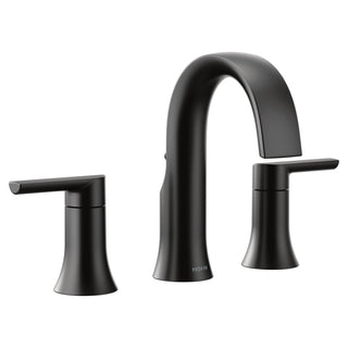 Doux 2H Widespread Trim & Valve, BL in Matte Black