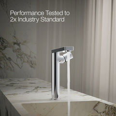 Kohler Single-Handle Bathroom Faucet with Drain Assembly in Polished Chrome | product photo