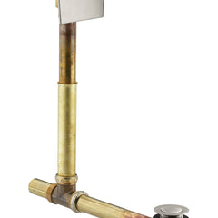 Kohler Clearflo Leg Tub Drain with Overflow in Vibrant Brushed Nickel | product photo