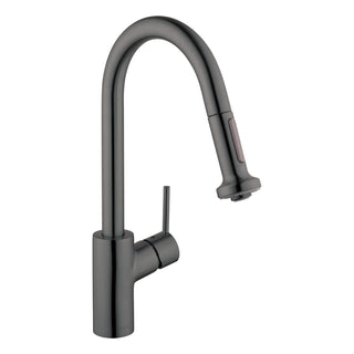 Talis S² Pull Down Single Handle Kitchen Faucet with Handle and Supply Lines in Brushed Black Chrome