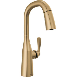 Stryke Pull Down Bar Faucet with Diamond Seal Technology and With Accessories in Champagne Bronze