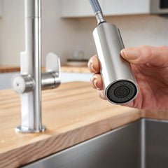 Beale Pull Down Touch Kitchen Faucet in Stainless Steel | detail photo