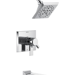 Pivotal® Tub and Shower Faucet Trim Kit with H2Okinetic® Technology in Lumicoat Chrome | product photo