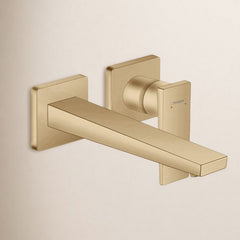 Metropol Low Flow Water Saving Wall Mounted Bathroom Faucet in Brushed Bronze | product photo