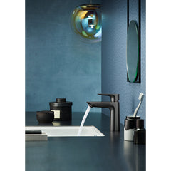 Talis E Single-Hole Faucet 110 with Drain Assembly, 1.2 GPM in Brushed Black Chrome | product photo