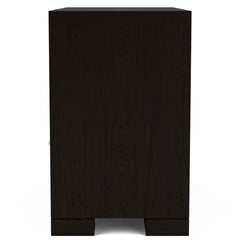 3-Drawer Chest, Solid and Manufactured Wood Top, Dark Cabernet