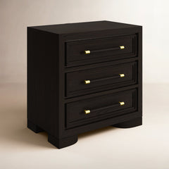 3-Drawer Chest, Solid and Manufactured Wood Top, Dark Cabernet