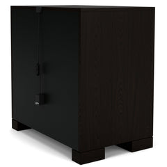 3-Drawer Chest, Solid and Manufactured Wood Top, Dark Cabernet