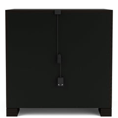 3-Drawer Chest, Solid and Manufactured Wood Top, Dark Cabernet