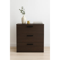 3-Drawer Combo Dresser, Manufactured Wood, Brown