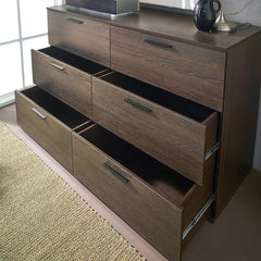 3-Drawer Combo Dresser, Manufactured Wood, Brown