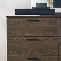 3-Drawer Combo Dresser, Manufactured Wood, Brown