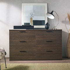 3-Drawer Combo Dresser, Manufactured Wood, Brown