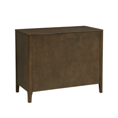 3-Drawer Dresser, 40 Inch Wide, Wire-Brushed Finish, Brown
