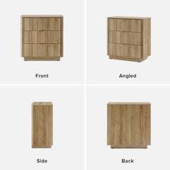 3-Drawer Dresser, Manufactured Wood, Golden Oak, Aluminum Handles