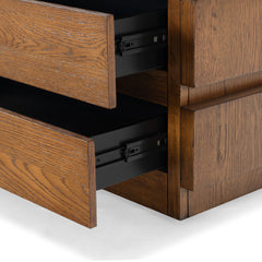 3-Drawer Dresser, Rubberwood and Oak Veneer in Medium Oak